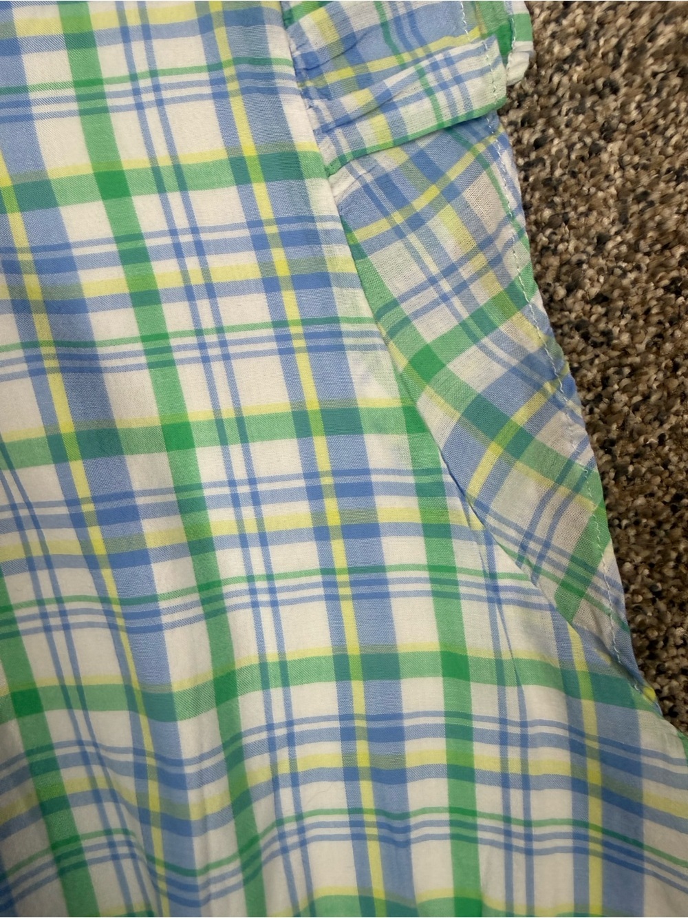 Draper James Blue and White Plaid Ruffle-Sleeve Midi Dress - Picture 7 of 10